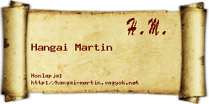 Hangai Martin névjegykártya