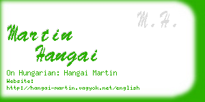 martin hangai business card